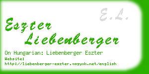 eszter liebenberger business card